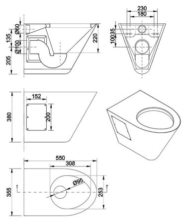 Унитаз Nofer 13018.B хром, глянцевый, артикул 13018.B