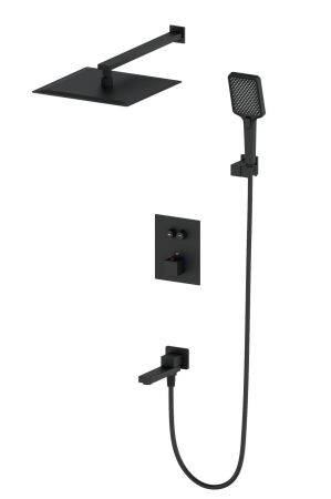 Душевая система с термостатом встраиваемая WONZON & WOGHAND, Черный матовый (WW-88929003-MB), артикул WW-88929003-MB