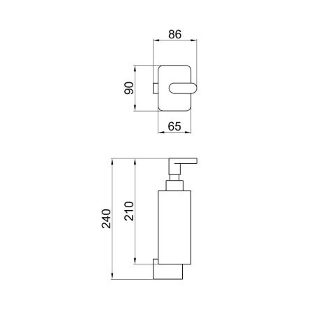 Дозатор жидкого мыла Webert Living LV500201345, никель, артикул LV500201345