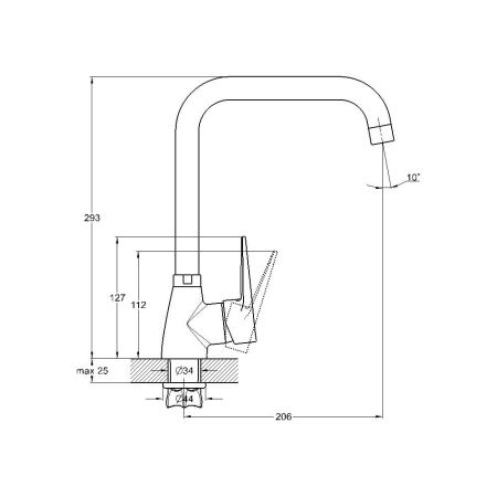 Смеситель для кухни G.Lauf ZOP4-A045, хром
