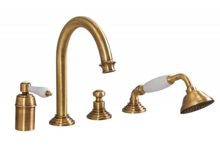 Смеситель на борт ванны с ручным  душем CEZARES APHRODITE-BVDM, артикул APHRODITE-BVDM-01-Bi