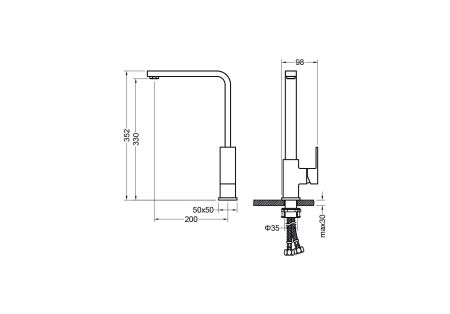 Смеситель для кухни AQUATEK AQ1680CR ЛИБРА, артикул AQ1680CR
