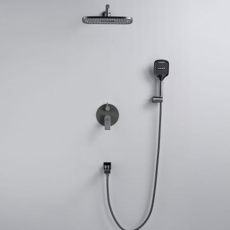 Душевая система встраиваемая Shevanik S4135T, оружейная сталь, артикул S4135T