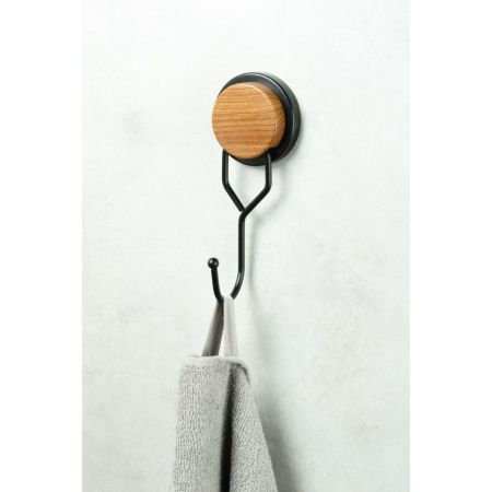 Крючок для ванной FIXSEN MAGIC WOOD FX-46005, черный/коричневый