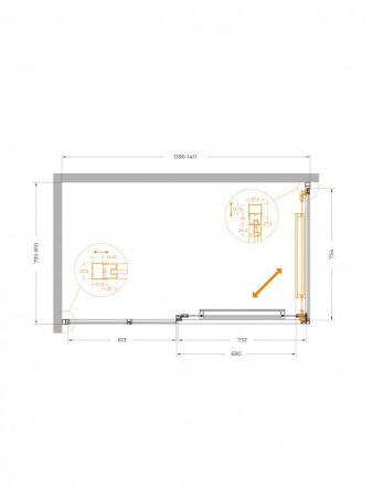 LUX-AH-FS-11-100/90-C-CR Душевой уголок, артикул LUX-AH-FS-11-100/90-C-CR
