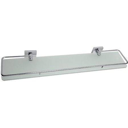 Полочка BETA с рельсами, стеклянная 600мм, артикул 132102212