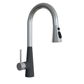 Смеситель для кухни с выдвижным изливом Florentina ВИТА 313.29Н.1223.102, черный