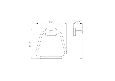 Кольцо для полотенец WONZON & WOGHAND, Темный графит (WW-9313)
