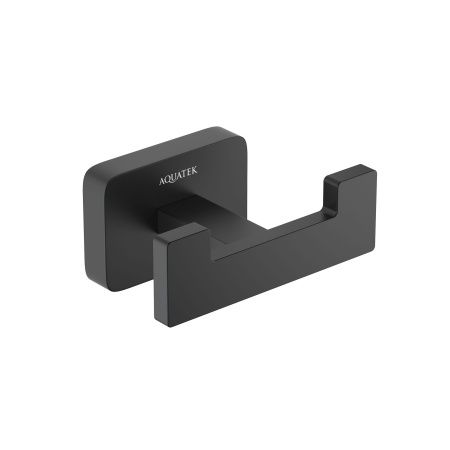 Крючок двойной AQUATEK, матовый черный AQ4302MB ЛИБРА Крючок двойной AQUATEK, матовый черный AQ4302MB ЛИБРА