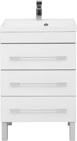 Тумба с раковиной Aquanet Верона 60 белый (напольная 3 ящика), артикул 00287668