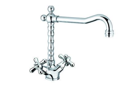 Fiore Margot Sky, двухвентильный смеситель для кухни, цвет золото - Swarovski