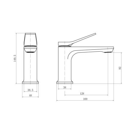 Смеситель для раковины FASHUN A1086-7, черный