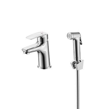 Смеситель для умывальника с гигиеническим душем Milardo Rora хром глянцевый (RORSB01M08)