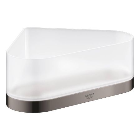 Полочка для душа GROHE Selection, угловая с держателем, темный графит глянец (41038A00) Полочка для душа GROHE Selection, угловая с держателем, темный графит глянец (41038A00)