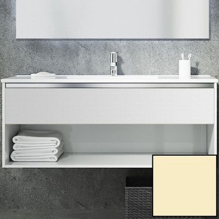 Тумба с раковиной SanVit Контур 120 kkont120 в цвете Ral подвесная Желтый глянец, артикул kkont120