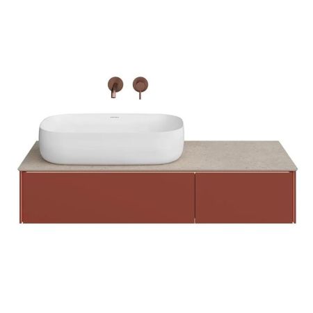 Тумба MAGICA подвесная 120, 2 ящика, венецианский красный матовый, артикул MA.120.2\VR.M