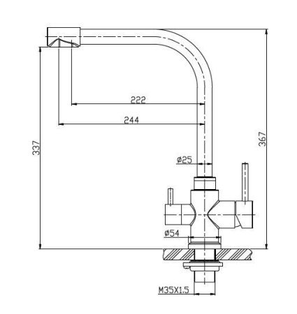 Смеситель для кухни BELBAGNO BB-LAM15-IN арт. BB-LAM15-IN, артикул BB-LAM15-IN