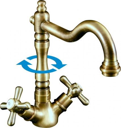 Смеситель для раковины Rav Slezak Morava Retro MK120.5/8SM Бронза, артикул MK120.5/8SM