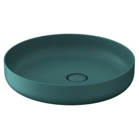 Duravit Vitrium Раковина накладная круглая 460мм, из DuroCast UltraResist-композит, без перелива и полки для смесителя , Цвет аквамарин матовый