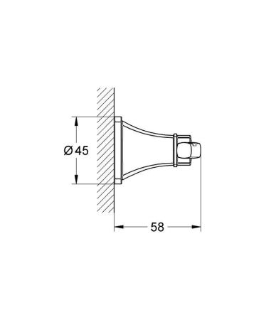 Крючок для халата GROHE Grandera, хром/золото (40631IG0)