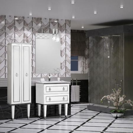 Зеркало Порто 100 Opadiris Белый/серебро, артикул 