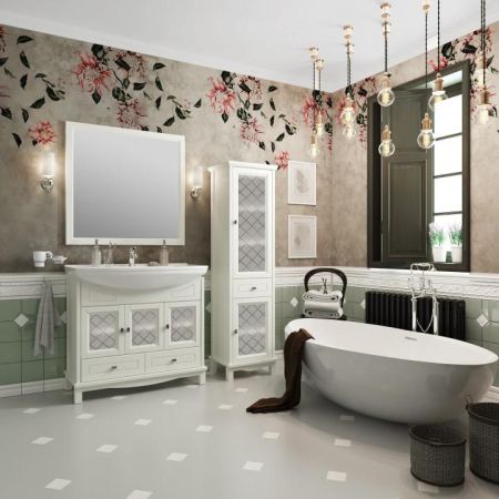 Зеркало Омега 90 Opadiris Слоновая кость