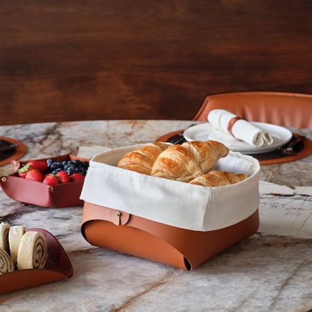 ADJ Корзинка Flora, 15x15xH7 см., цвет: коньяк/бордо, артикул 0041.09/30