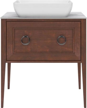 Тумба PLAZA Classic напольная с ящиками 80, орех