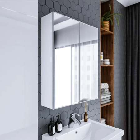 Зеркальный шкаф Бриклаер Хелена 60 см, белый, артикул 4627125416439