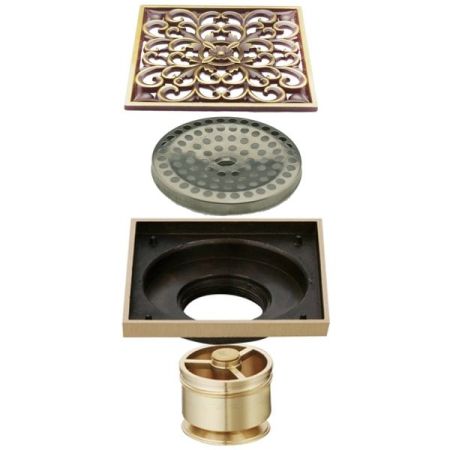 Трап для душа Veragio Canyon VR.CAN-2007.BR с решеткой Бронза, артикул VR.CAN-2007.BR
