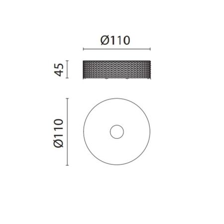 OASIS DEFILE Контейнер Ø110х45 мм., настольный, рифленый, цвет золото, артикул 0AGD023OR