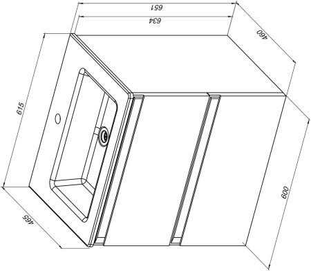 Тумба под раковину Allen Brau Eclipse 60 1.E1001.PWM папирус матовый, артикул 1.E1001.PWM