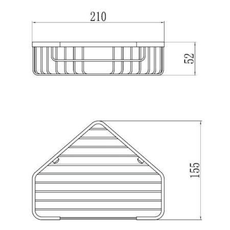 Полка угловая Savol S-002832-1, хром, артикул S-002832-1