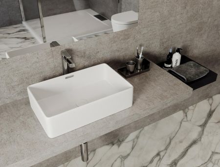 Раковина накладная Allen Brau Fantasy 55 4.11003.20 белый глянец, артикул 4.11003.20