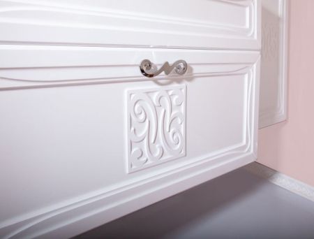 Тумба под раковину Бриклаер Адель 85 Белая глянцевая, артикул 4627125413490