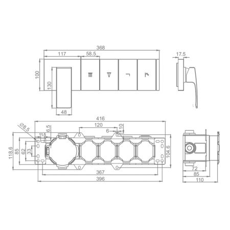 Смеситель для душа Raglo R02.274, хром