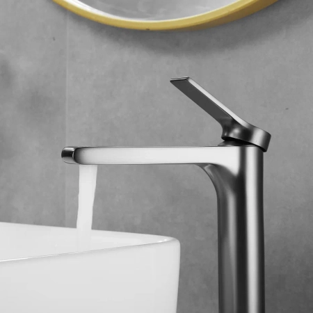 Смеситель для раковины Shevanik S8311T, оружейная сталь, артикул S8311T