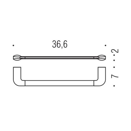 Colombo Trenta Полотенцедержатель 36,5см, цвет: хром, артикул B3009.CR