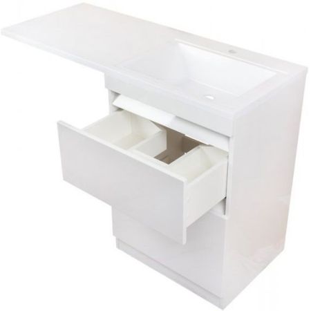 Тумба напольная "Даллас 110", Люкс белая, PLUS, артикул СС-00000438