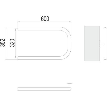 Полотенцесушитель водяной Terminus П-образный (1") 320х60, артикул 4620768881565