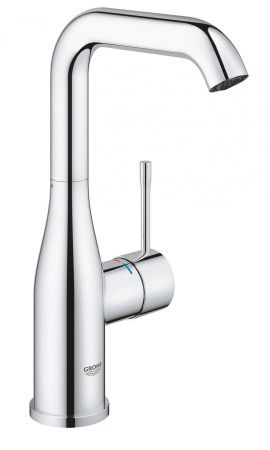 Смеситель для раковины GROHE Essence New с нажимным донным клапаном, размер L, хром (23799001) Смеситель для раковины GROHE Essence New с нажимным донным клапаном, размер L, хром (23799001)