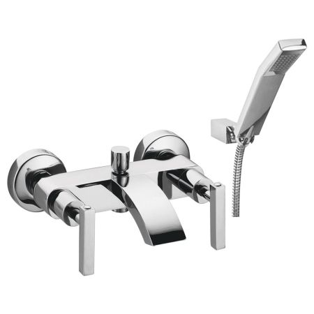SYNTESI Смеситель для ванны внешний с душем, хром, артикул 19522