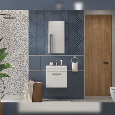 Тумба под раковину подвесная Velvex Estea tp.EST.MOD.50.1Y, 50 см, артикул tp.EST.MOD.50.1Y