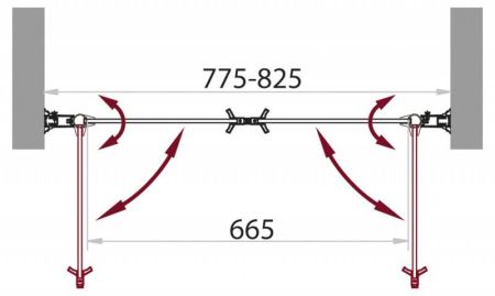 Душевая дверь в нишу BELBAGNO SELA-B-2, артикул SELA-B-2-90-Ch-Cr