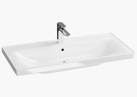 Тумба с раковиной SanVit Степ 90 kstep90 в цвете Ral подвесная Желтый глянец