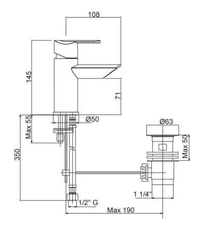 Смеситель для биде Cezares Garda GARDA-BSM1-01-Cr Хром