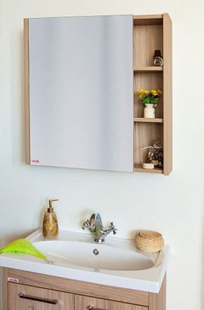 Зеркальный шкаф Sanflor Мехико 60 L Н0000001068 Швейцарский вяз, артикул Н0000001068