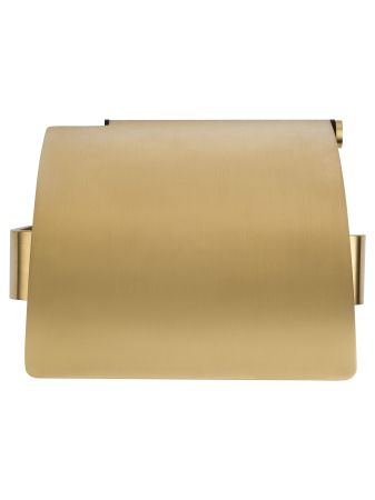 Держатель для туалетной бумаги с крышкой WONZON & WOGHAND LOTTE, Брашированное золото (WW-8326-BG), артикул WW-8326-BG