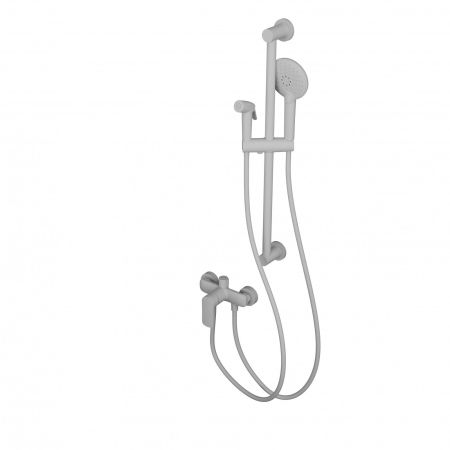 Смеситель для душа с гарнитуром WONZON & WOGHAND, Белый матовый (WW-A4888-MW), артикул WW-A4888-MW