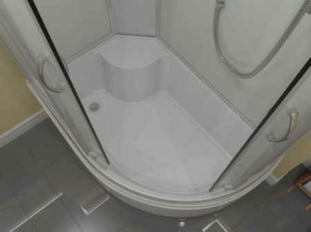 Душевая кабина Erlit Comfort ER3512TPL 120x80 задняя стенка Белая стекло матовое